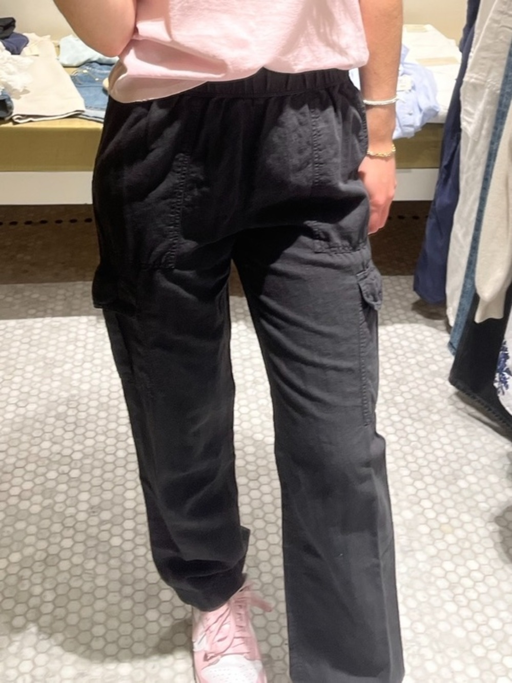 Unsubscribed Women’s Black Linen Cargo Pants XXS
